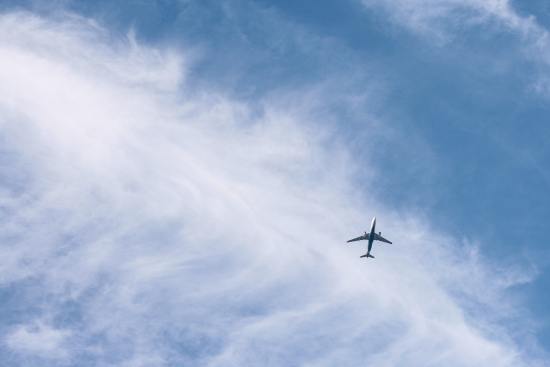 Passenger plane in the sky