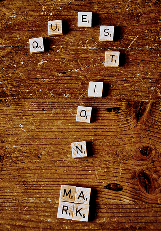 scrabble tiles question mark