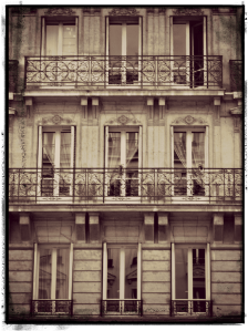Paris apartment block