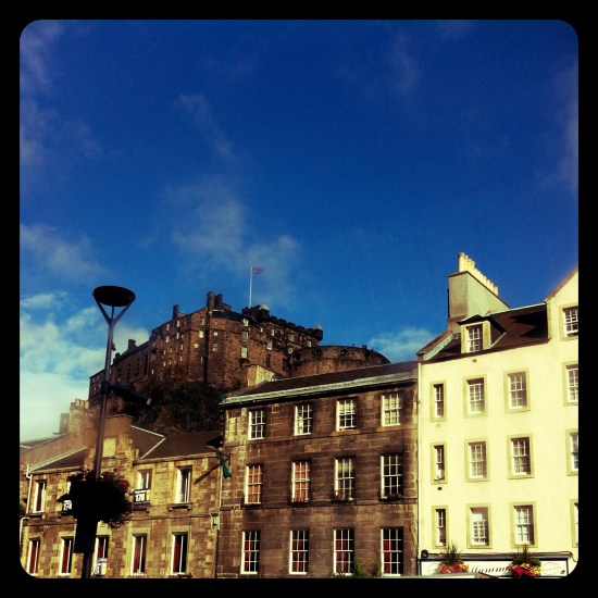 Edinburgh Castle from the Grassmarket