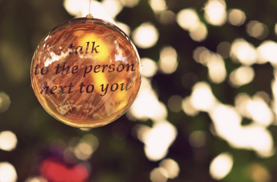 Talk to the person next to you