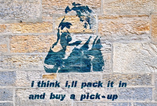 tired of life street art