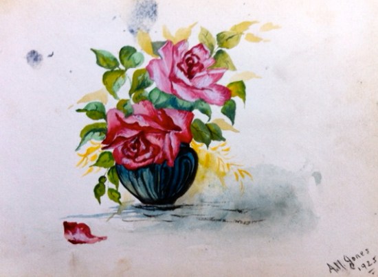 painting of flowers from 1920s