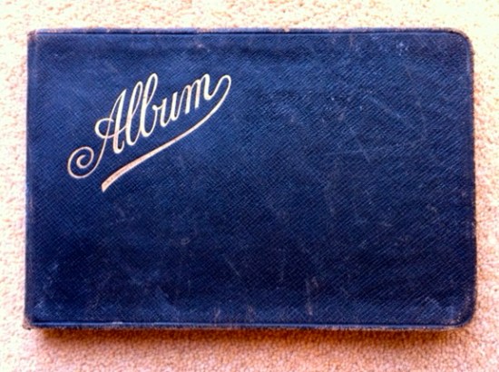 old leather bound album