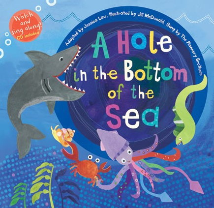 Cover image from childrens picture book 'A Hole in the Bottom of the Sea' published by Barefoot Books
