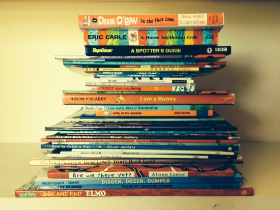 Pile of children's books