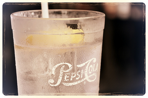 retro Pepsi glass