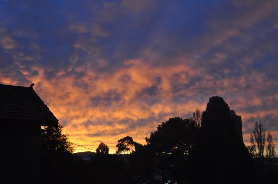 winter sunrise in Hobart Tasmania