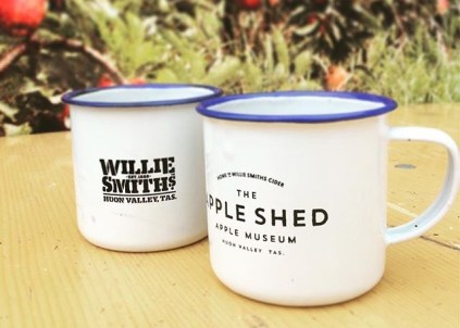 Willie Smith's Apple Shed enamel cups