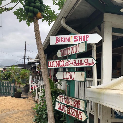 Street sign in Hanalei, Kauai