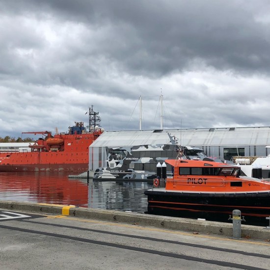 Boats at the waterfront in Hobart, Tasmania