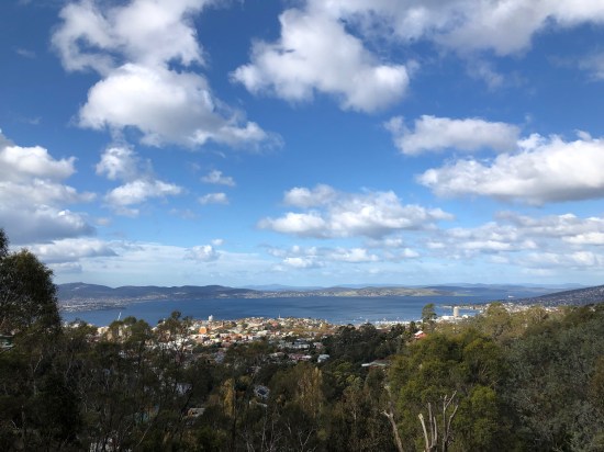 A view of Hobart Tasmania taken from Knocklofty Reserve