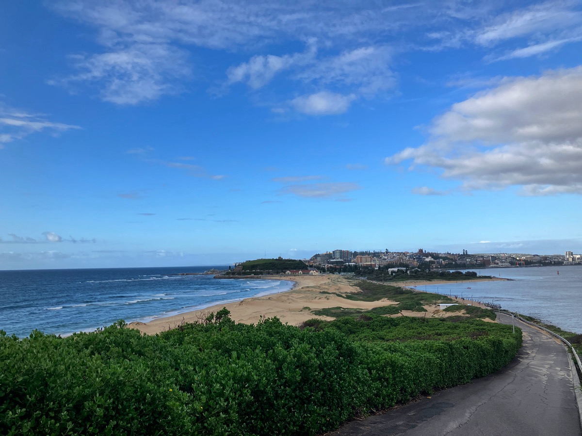 Newcastle New South Wales as seen from Nobby's Lighthouse. 