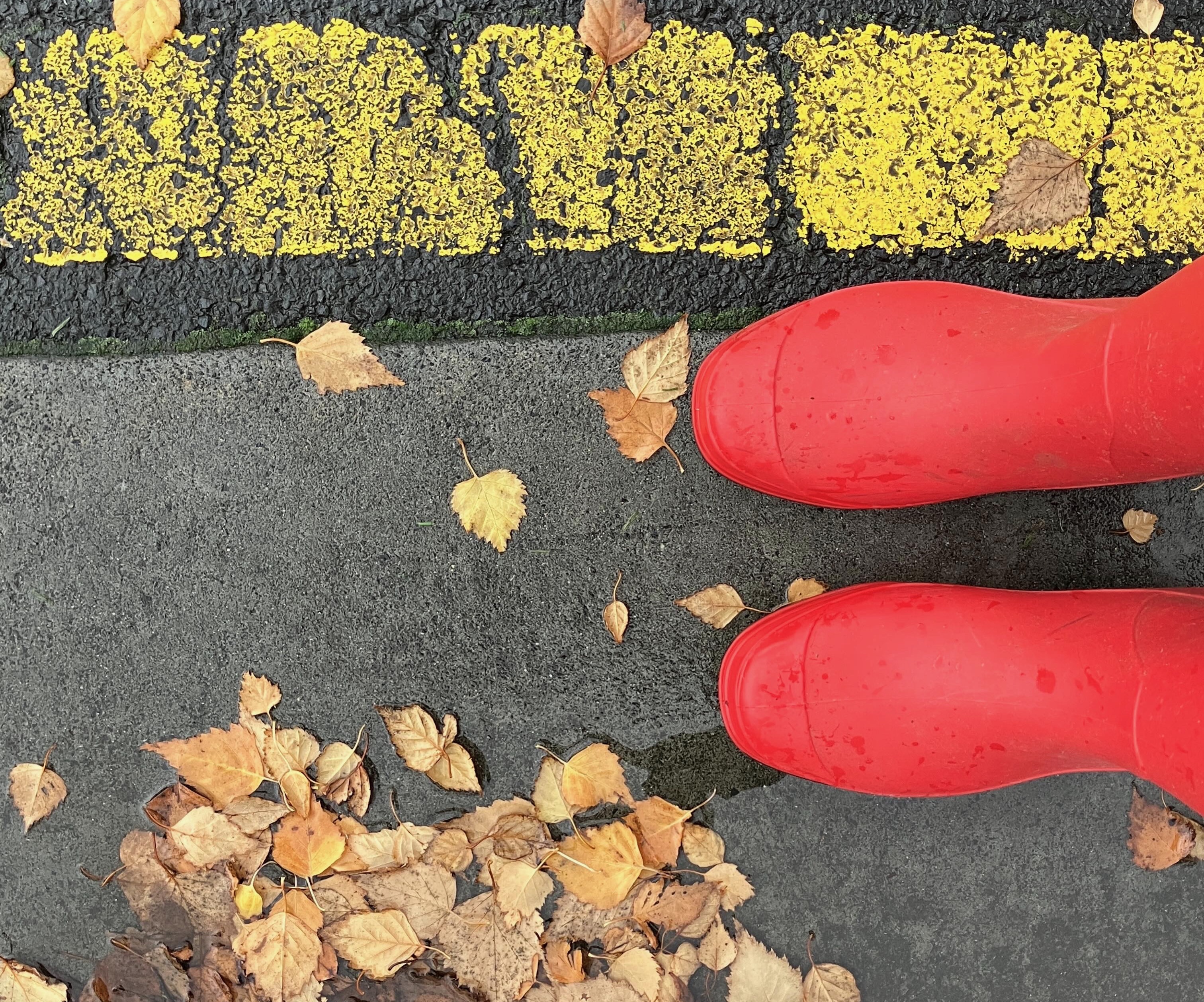 Red gumboots